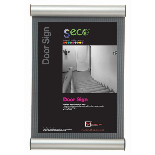 SECO Frame,2-Sided,Snap,Aluminum,1" Profile,8-1/2"x11",Silver
