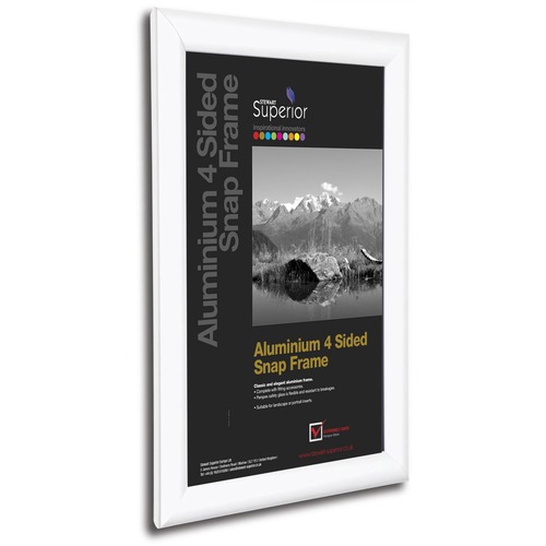 SECO Frame,Mitred,Snap,Aluminum,1" Profile,8-1/2"x11",White