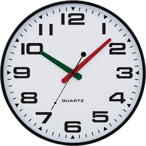 Victory Light USA LLC Clock,Wall,Silent Sweep,3/4" Frame,13"Dia,Black/White