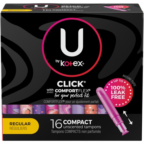 Kimberly-Clark Professional Tampons, Compact, Kotex, 16/Box, Multi