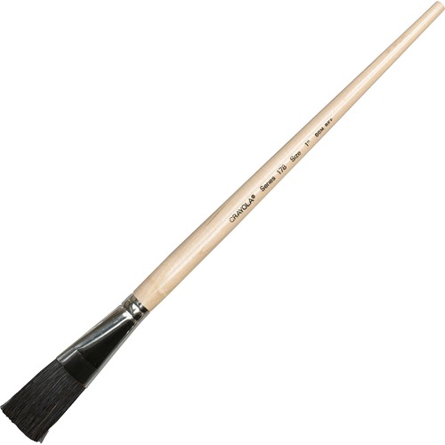 Crayola Paint Brush,Flat Nylon Bristles,Wood Handle,1",4/PK,MI
