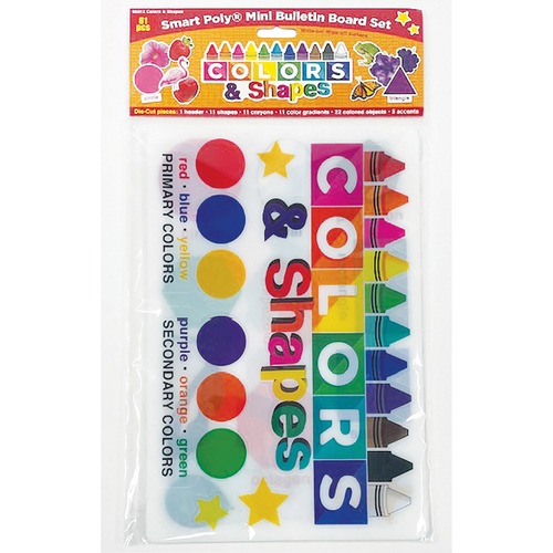 Ashley Productions, Inc. Bulletin Board Set,Mini,Colors/Shapes,61-PieceSet,AST