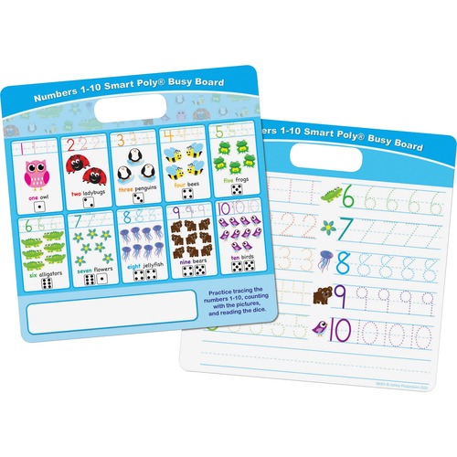 Ashley Productions, Inc. Dry-erase Board,Numbers 1-10,10-3/4"x10-3/4",MI