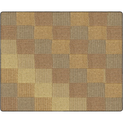 Flagship Carpets, Inc. Rug, Blocks, Basketweave, Rectangle, 7'6"x13'2", Neutral