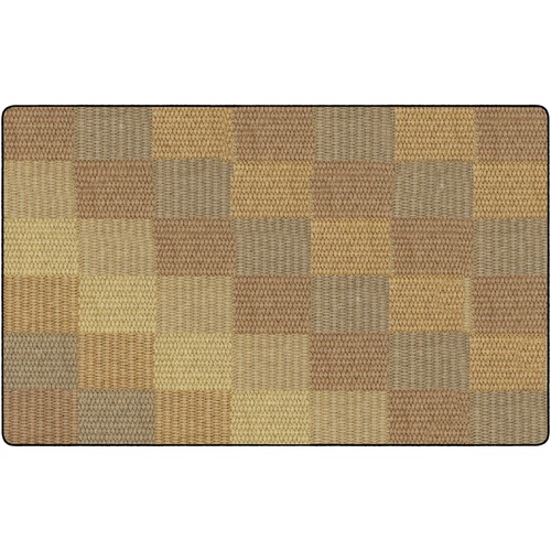 Flagship Carpets, Inc. Rug, Blocks, Basketweave, Rectangle, 7'6"x12', Neutral