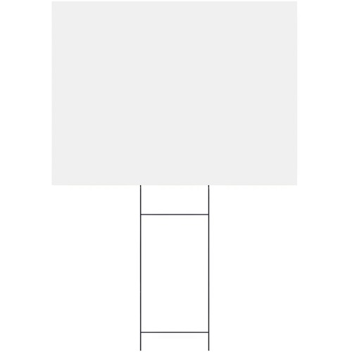 Headline Signs Sign, Blank/Customizable, Corrugated, 24"x18", White