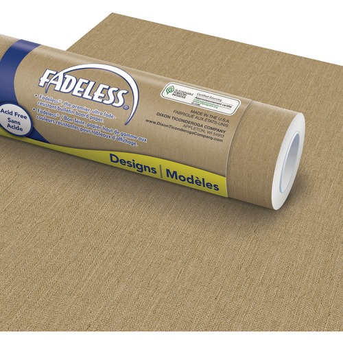 Pacon Art Paper Roll, Fadeless, 48"x50', 50 lb, Natural Burlap
