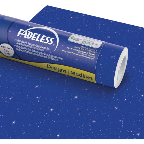 Pacon Art Paper Roll, Fadeless, 48"x50', 50 lb, Night Sky