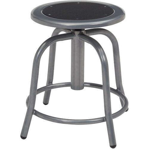 Stool, Adj Height, Steel/Gray view 2