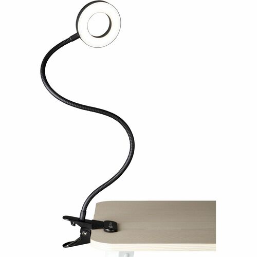 OttLite Technologies, Inc. Ring Light,Clip-On,Dimmable,Flex Neck,LED,21-1/4"H,BK