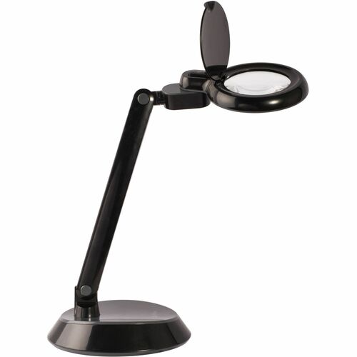 OttLite Technologies, Inc. Desk Lamp,w/3" Magnifier,LEDs,1.75x Optics,Pivoting Head,BK