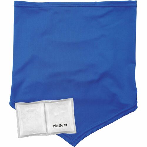 Ergodyne Cooling Gaiter,w/ Ice Pack,Moisture-Wicking,S/M,Blue
