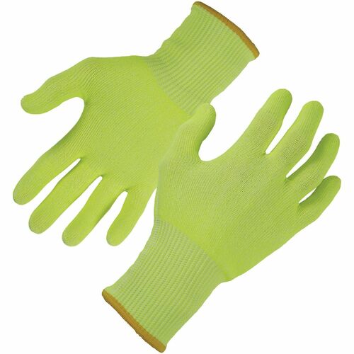 Ergodyne Gloves,Level A4,Cut-Resistant,Hi-Vis,L,2/PR,Lime