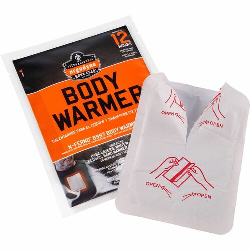 Ergodyne Warming Pack,f/Body,Adhesive,3"x5",White