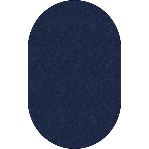 Flagship Carpets, Inc. Rug,Oval,SolidColor,StainResistant,7'6"x12',Navy