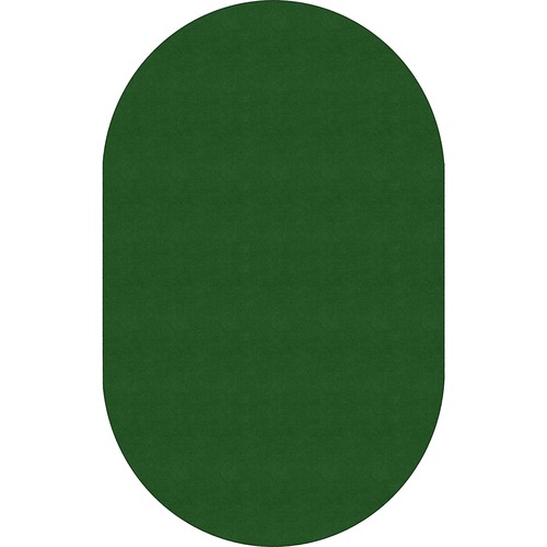 Flagship Carpets, Inc. Rug, Oval, Solid Color, 7'6"x12', Clover
