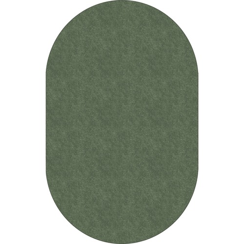 Flagship Carpets, Inc. Rug,Oval,SolidColor,StainResistant,7'6"x12',Sage Green