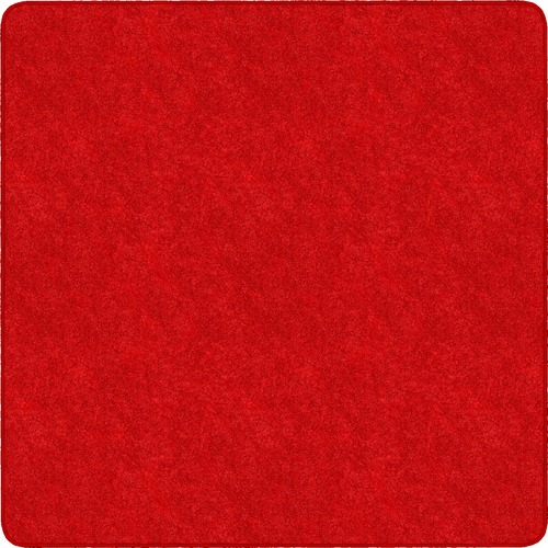 Flagship Carpets, Inc. Rug,Square,SolidColor,StainResistant,6'x6',Rowdy Red