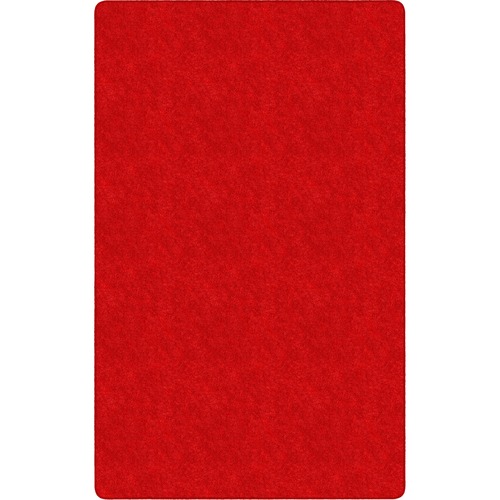 Flagship Carpets, Inc. Rug,Rectangle,SolidColor,StainResistant,4'x6',Rowdy Red