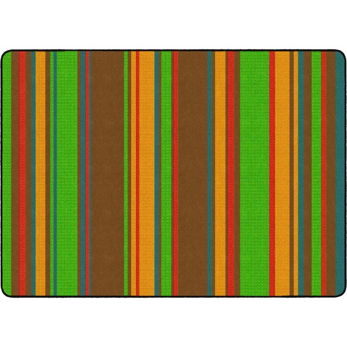 Flagship Carpets, Inc. Rug, Stripes, Rectangle, 6'x8'4", Earthtone