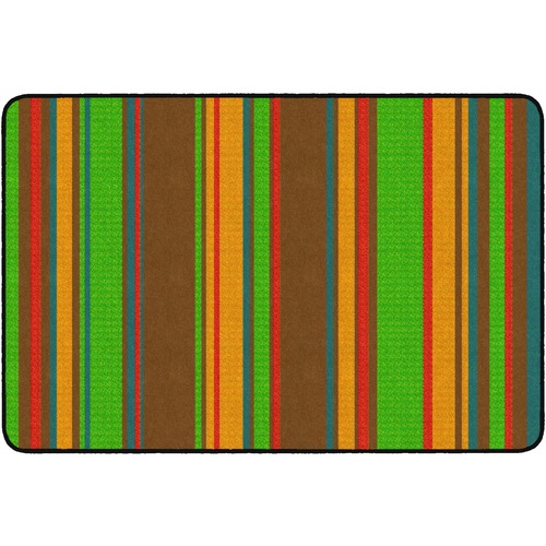Flagship Carpets, Inc. Rug, Stripes, Rectangle, 4'x6', Earthtone