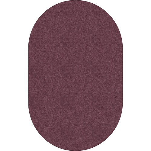Flagship Carpets, Inc. Rug,Oval,SolidColor,StainResistant,7'6"x12',Plum