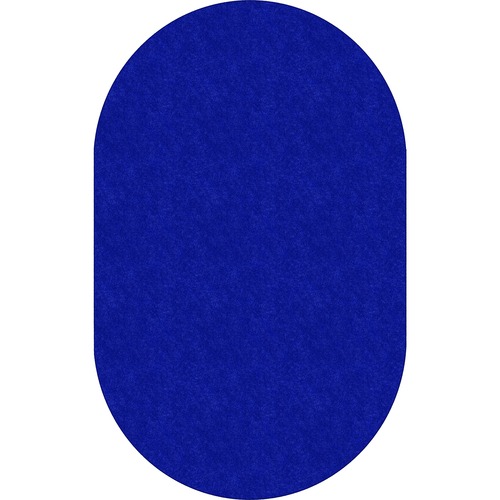 Flagship Carpets, Inc. Rug,Oval,SolidColor,StainResistant,7'6"x12',Royal Blue