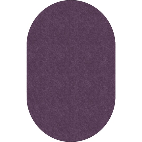 Flagship Carpets, Inc. Rug,Oval,SolidColor,StainResistant,7'6"x12',Pretty Purple