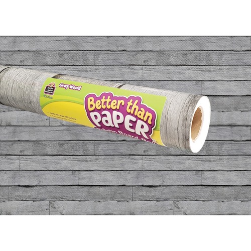 Teacher Created Resources Bulletin Board Roll, 4'Wx12'H, Gray Wood