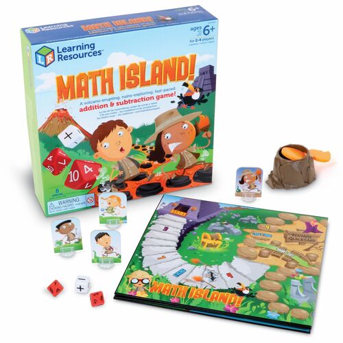 Learning Resources Math Game,f/Addition/Subtraction,MathIsland,Ages 6+,Multi
