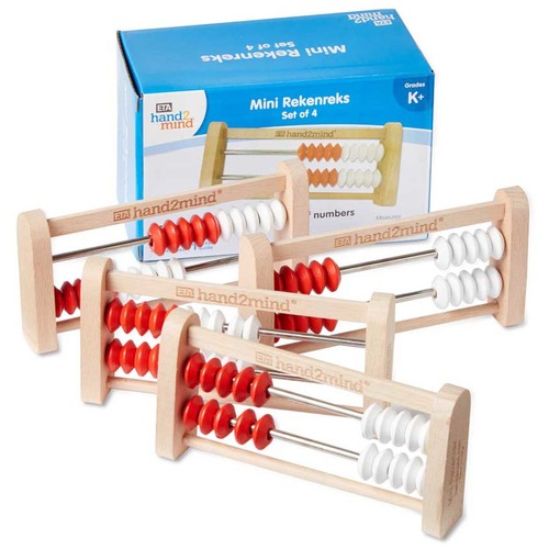 Learning Resources Rekenrek, Mini, 6"x1"x3", 4/Set, Multi