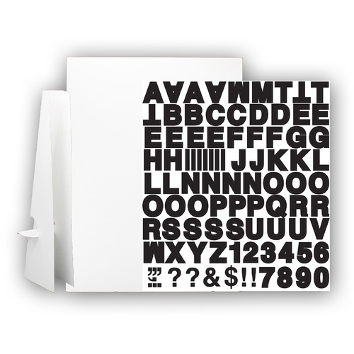 Flipside Products Sign Kit,w/18"Easel,1 Sheet,BlackLetters,20"x30",5/PK,WE