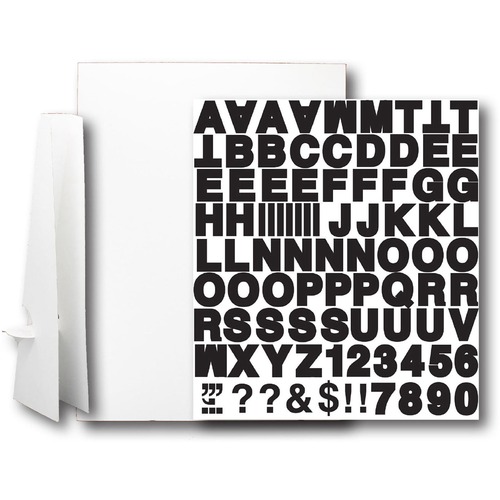 Flipside Products Sign Kit,w/18"Easel,1 Sheet,BlackLetters,20"x30",WE