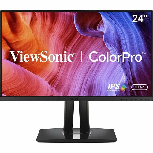 ViewSonic Monitor,IPS Panel,Full HD,Pantone,USB-C,24",BK