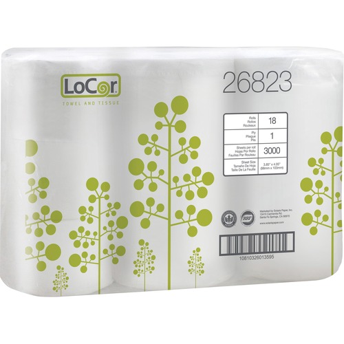 Solaris Paper, Inc. Bath Tissue,3000-Sht,1-Ply,3-17/20"x4-1/20",6/PK,3PK/CT,WE