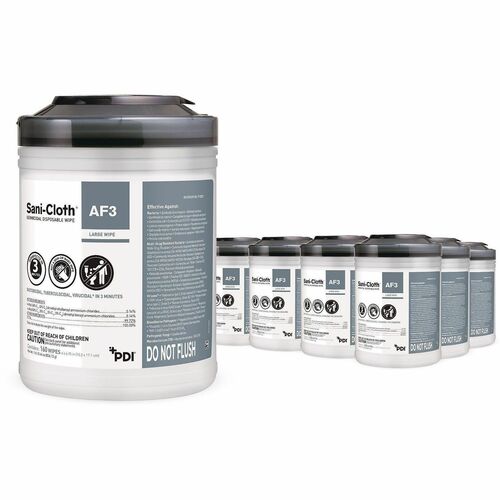 PDI HC Surface Wipes, Germicidal, 6"x6-3/4", 160/EA, WE