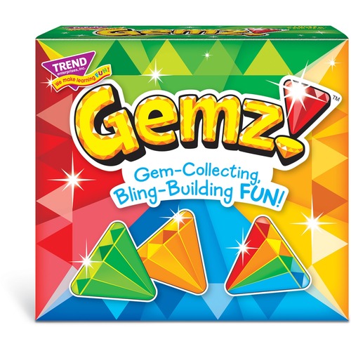 Trend Enterprises Card Game, Gemz, Ages 4+, 63 Cards, Multi