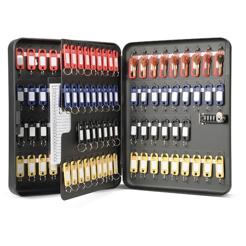 Carl Mfg Cabinet,f/Keys,137 Cap,Combination,BK