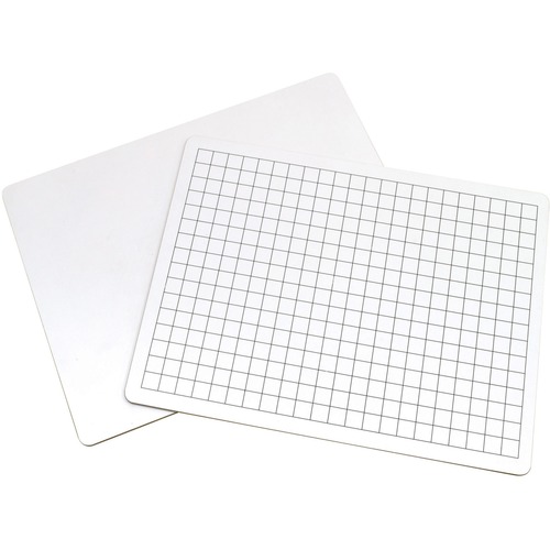 Pacon Lapboard,2-Sided Dry-erase,Grid/Plain,9"x12",25/PK,White