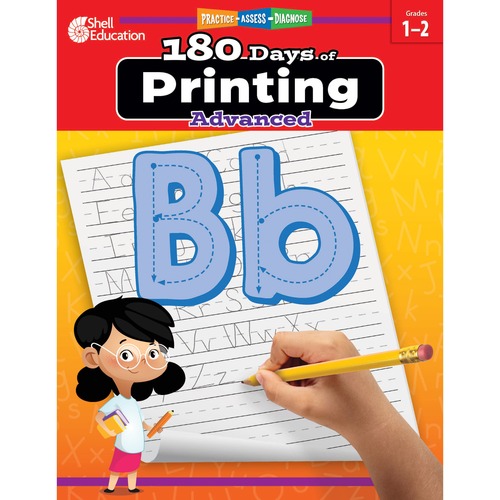 Shell Education Teacher Created Materials Workbook, Print Writing, 1st/2nd Grade, Multi