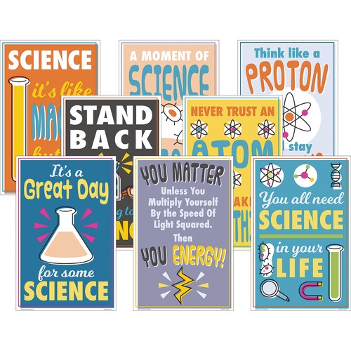Teacher Created Resources Posters, Science, 11"x17", 8/PK, Multi