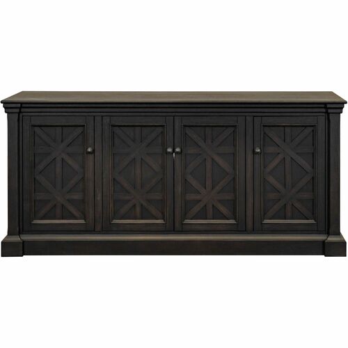 Martin Furniture Console,w/4 Door/3 Shelves,67"x18"x32",Chocolate
