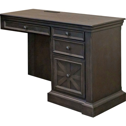 Martin Furniture Return,f/L-Shape,w/Pedestal,44"x21"x30",Chocolate