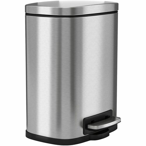 HLS Commercial TrashCan,w/Pedal,FireRated,1.32Gal,8-1/2"x7-3/10"x11-4/5",SR