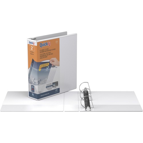 Stride, Inc. View Binder,Quick Fit,D-Ring,2",11-1/4"x11-3/4",White