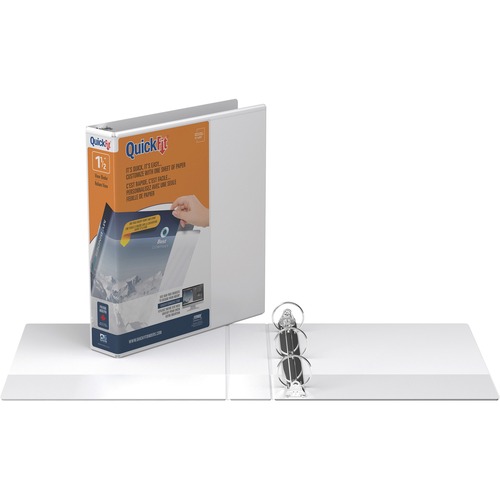 Stride, Inc. View Binder, Round Ring, 1-1/2" Cap, Letter-size, White