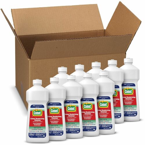 Procter & Gamble Commercial Cleanser, Comet Cream, Bleach, Deodorizing, 32oz, 10/CT, WE