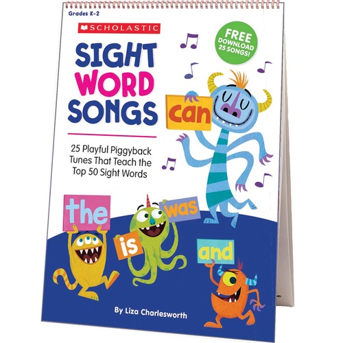 Scholastic Teaching Resources Flip Chart, Sight Word Songs, Tunes Download, 15"x20-3/5",MI