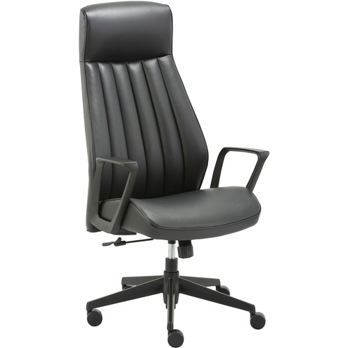 LYS High-Back,Exec,Leather,28"x29-3/8"x46-7/8"-50-7/8",Black