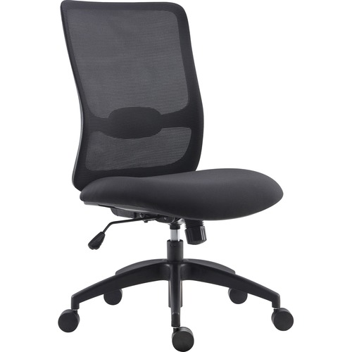 LYS Staff Chair,No Arms,Mesh Back,26-3/8"x24-3/8"x42-1/8",BK/GY